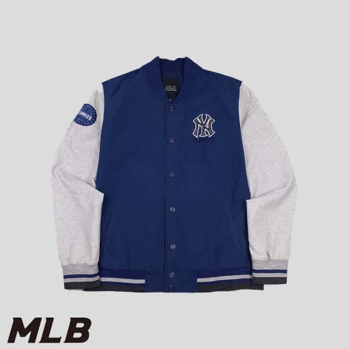 MLB 엠엘비 네이비 그레이 뉴욕양키즈 바시티 스타디움 자켓  SIZE XL