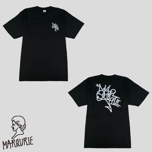 MARQURIE 말퀴리 블랙 그래피티 반팔 티셔츠