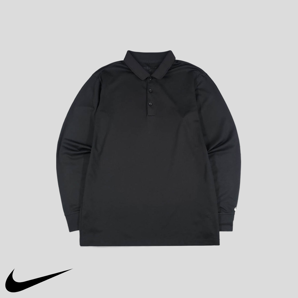 나이키 골프 블랙 스탠다드핏 기능성 카라넥 긴팔 티셔츠 롱슬리브 M