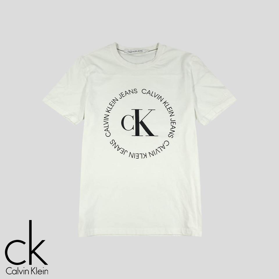 캘빈클라인진스 CK 서클 프린팅 코튼100 반팔 티셔츠 S
